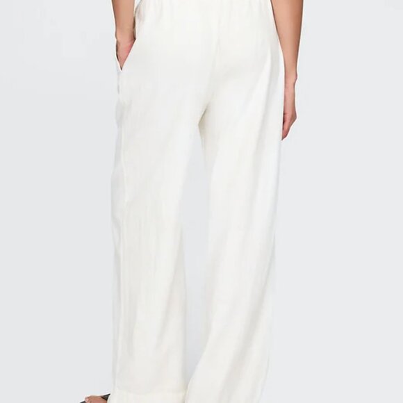 Linen-Blend Easy Wide-Hem Pants | GAP | New Off-White | Size S | NWT - Picture 4 of 5